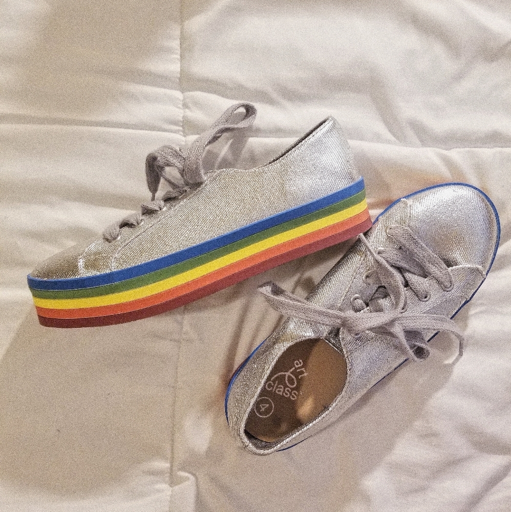 NWOT Rainbow Sneakers